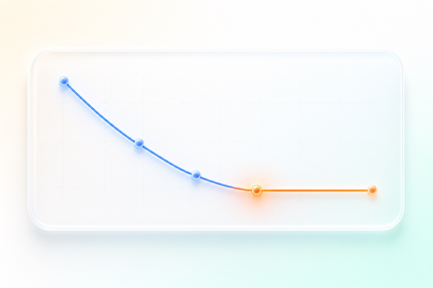 Weight-loss curve descending then flattening, illustrating the plateau phenomenon
